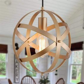 img 2 attached to Industrial Spherical Farmhouse Chandelier Fixtures