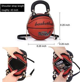 img 1 attached to Basketball Shoulder Messenger Crossbody Soccer Ball Black