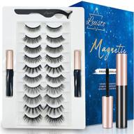 luisto magnetic eyeliner and eyelashes kit: easy-to-wear 10pairs 3d natural long false eyelashes with magnetic eyeliner - no glue needed! logo