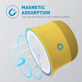 img 3 attached to 🔊 Компактная магнитная беспроводная колонка Bluetooth, небольшая душевая колонка, улучшенные басы - портативная беспроводная колонка с HD стерео звуком, мощным притяжением - совместима с iPhone 12/iPhone 13 (Желтый)