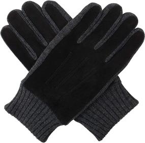 img 4 attached to 🧤 Bruceriver Leather Touchscreen Gloves - Men's Accessories in Various Sizes