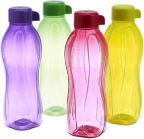 img 1 attached to 💧 Tupperware Aquaslim Water Bottle Set - 500ml (4-Pack, B.5L) - Colors May Vary