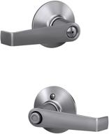 sleek and secure: schlage f40ela626 elan privacy lever in satin chrome логотип