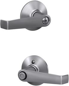 img 4 attached to Sleek and Secure: Schlage F40ELA626 Elan Privacy Lever in Satin Chrome