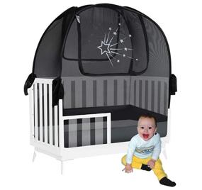 img 1 attached to 👶 Aussie Cot Net - Twin Pack 2 Popup Baby Crib Tents - Premium Net Cover Crib Tent to Ensure Baby's Safety - Innovative See Through Crib Netting - Nursery Mosquito Net