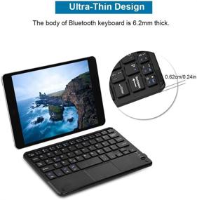 img 3 attached to 💻 VBESTLIFE Slim Wireless Bluetooth Keyboard with Touchpad - Rechargeable Universal Keyboard for Windows, Android Tablet, PC, and Smartphone