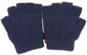 img 1 attached to 🧤 SEO-Optimized Convertible Knitted Fingerless Gloves for Toddler Boys' Accessories and Cold Weather