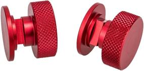 img 3 attached to 🔧 3mirrors Welding Hood (Pipeliner) Helmet Fasteners - Red Anodized Knurled Screws Flip Hood Aluminum - 1 Pair: Headgear Replacement Parts & Accessories