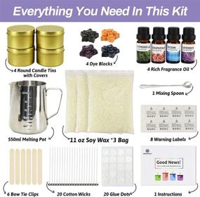 img 3 attached to 🕯️ Easy-to-Use Candle Making Kit with Soy Wax, Rich Scents, and Colored Wax - Perfect DIY Christmas and Halloween Gift Set for Beginners