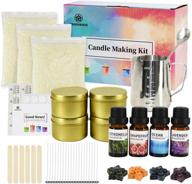 🕯️ easy-to-use candle making kit with soy wax, rich scents, and colored wax - perfect diy christmas and halloween gift set for beginners logo