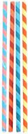 🌿 environmentally-friendly kikkerland biodegradable party stripes paper straws - multicolored (144 count) logo