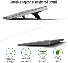 img 3 attached to 🖥️ Invisible Ergonomic Laptop Stand: Cooling Pad & Keyboard Riser for MacBook, Dell, HP & More - 2 PCS