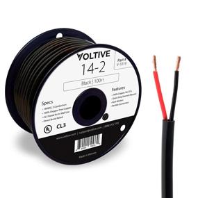 img 3 attached to 🔌 Voltive 14/2 Speaker Wire: Premium 14 AWG/Gauge 2 Conductor Cable - UL Listed for In-Wall and Outdoor Use - 100 Foot Spool - Black