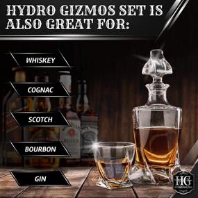 img 1 attached to 🥃 Premium Whiskey Decanter Set for Men: 4 Glasses, 9 Cooling Whisky Stones, Funnel - Perfect Christmas Gifts for Him