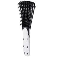 💆 detangling brush for curly hair: black hair detangler for 3a to 4c kinky wavy, wet/dry thick hair - exfoliating scalp, shiny curls logo