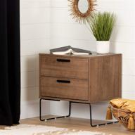 🌙 elegantly crafted south shore slendel nightstand - exotic wood: organize and accentuate your bedroom décor логотип