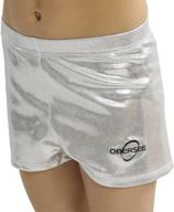 pink obersee girls gymnastics shorts: high-quality active wear for girls logo