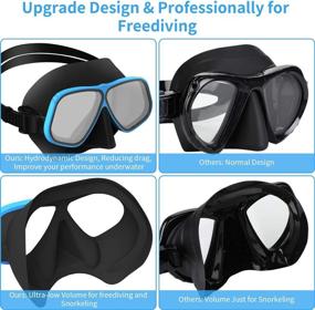 img 2 attached to 🤿 TCISA Adults Snorkel Mask Set: Anti-Fog Dual Lens Gear for Scuba Diving and Snorkeling, with Wet Snorkel, Handbag, and 180° Panoramic View - Professional Free Diving Swimming Goggles, Anti-Leak Design