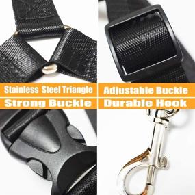 img 1 attached to 🐾 2-Pack Musonic Pet Safety Seat Belt Strap for Dogs and Cats – Adjustable Restraint with Nylon Fabric – Car Headrest Restraint, Vehicle Seatbelts Harness