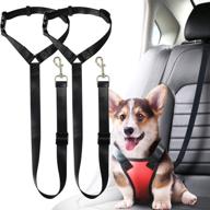 🐾 2-pack musonic pet safety seat belt strap for dogs and cats – adjustable restraint with nylon fabric – car headrest restraint, vehicle seatbelts harness logo