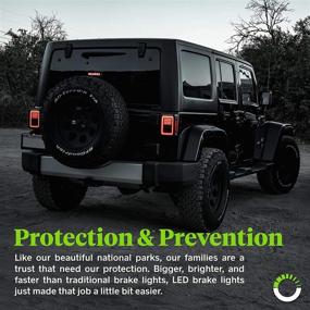 img 3 attached to 🚙 Enhance Your Jeep Wrangler's Look with Line & Halo Designed LED Rear Tail Light Replacement [Smoke Lens] [Plug n Play]