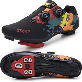 img 2 attached to GENAI Road Bike Shoes for Men and Women - Cleat Compatible SPD/SPD-SL - Ideal for Indoor/Outdoor Cycling Exercise