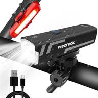 🚲 weareok waterproof usb rechargeable bike lights - 1000 lumens led with 5＋6 modes for men, women, kids - easy to install, ideal for cycling, road & mountain safety - flashlight bike logo