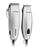 andis 24565 promotor + combo haircutting kit, silver, 27 piece clipper/trimmer, 1 count logo