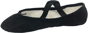 img 4 attached to Danzcue Adult Canvas Ballet Slipper Women's Shoes: Authentic Athletic Elegance