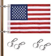 🚤 premium american boat flag marine flag with 4 boat flag pole kits - double sided embroidered stars usa american flag for boat - 2 brass grommets - 12x18 inch логотип