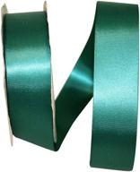 🎀 reliant ribbon double face satin - dfs ribbon, 1.5" x 50 yards, in hunter green logo