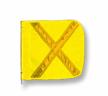 flagstaff fs8 yellow safety flag with reflective x logo