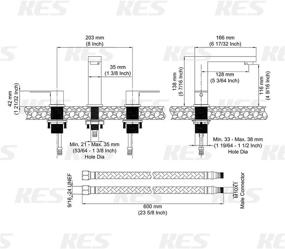 img 3 attached to 💧 Stylish and Durable KES Bathroom Widespread Stainless L4350LF BK Faucet