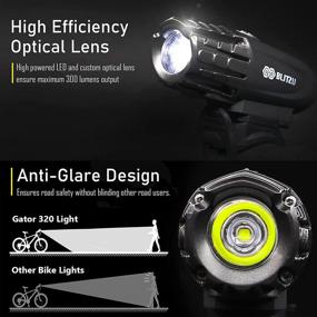 img 3 attached to 🚴 Enhance Your Night Riding Safety with BLITZU Bike Lights: LED Front and Back Set for Adults and Kids. Rechargeable and Reflective Bike Accessories for Cycling, Road, and Mountain Biking.