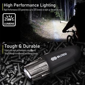 img 1 attached to 🚴 Enhance Your Night Riding Safety with BLITZU Bike Lights: LED Front and Back Set for Adults and Kids. Rechargeable and Reflective Bike Accessories for Cycling, Road, and Mountain Biking.