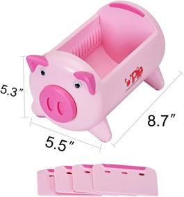 img 3 attached to Creative Pigs Plastic Desk Organizer with 4 Adjustable Spaces - Perfect Office Stationery Storage and Desk Supplies Holder