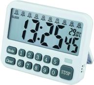 ⏰ versatile digital alarm clock: 10 alarm settings, magnetic countdown & count up timer, temperature display, reminder, battery operated (2 aaa batteries not included) logo