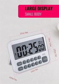 img 2 attached to ⏰ Versatile Digital Alarm Clock: 10 Alarm Settings, Magnetic Countdown & Count Up Timer, Temperature Display, Reminder, Battery Operated (2 AAA Batteries Not Included)