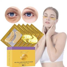 img 4 attached to 💆 30 Pairs of 24K Gold Under Eye Patch, Eye Mask, Collagen Eye Patch, JUYOU Eye Pads - Effective Treatment for Anti-wrinkles, Puffy Eyes, Dark Circles, and Fine Lines
