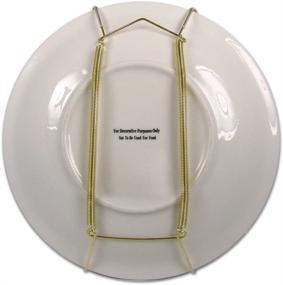 img 1 attached to 🖼️ Creative Hobbies Deluxe Plate Display Hangers: Expandable Gold Wire Spring Style (Pack of 6) - Holds 10 to 14 Inch Plates