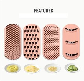 img 2 attached to Multifunctional Stainless Steel Grater Slicer with Handle - Perfect for Ginger, Garlic, Cucumbers, Carrots, Cheese, Potato - Ergonomic Design - Rainbow Colors - Must-Have Kitchen Gadget!