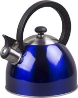 🫖 prelude 2.1 qt stainless steel whistling tea kettle - metallic blue by creative home logo