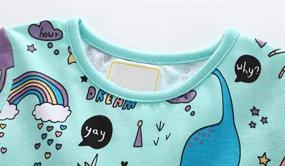 img 3 attached to Girls' Cotton Short Sleeve Summer Dresses: Cute Cartoon Outfits for Toddler Girls