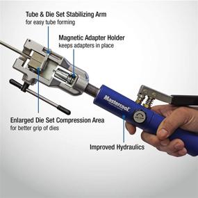 img 3 attached to 🔧 MASTERCool 72475-PRC Hydraulic Flaring Tool Set with Tube Cutter, Blue/Silver - Universal Flaring Tool for Better Engine Optimization