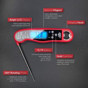 img 3 attached to Vulter Gift Box: Precise Digital Instant Read BBQ Food Thermometer - Perfect Holiday and Birthday Gifts for Mom, Men, and Women who Have it All!