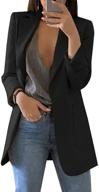👩 flycehn women's open front blazer: stylish long sleeve cardigan jacket with pockets for work office logo