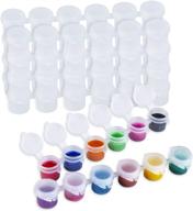 🎨 10 strips 60 pots mini empty paint pots cups with lids - organize and store art supplies for kids' classroom and school paintings logo