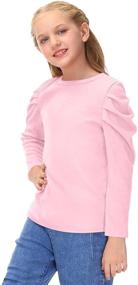 img 3 attached to BesserBay Sleeve Pleated Casual Tshirts Girls' Clothing