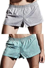 img 4 attached to Men's Sleep & Lounge Pajama Shorts: Comfortable Loungewear and Underwear for Men