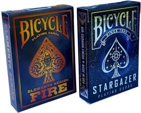 img 1 attached to 🚲 Bicycle Stargazer &amp; Fire Elements Series Playing Cards Bundle - Basic Pack (2 Deck)